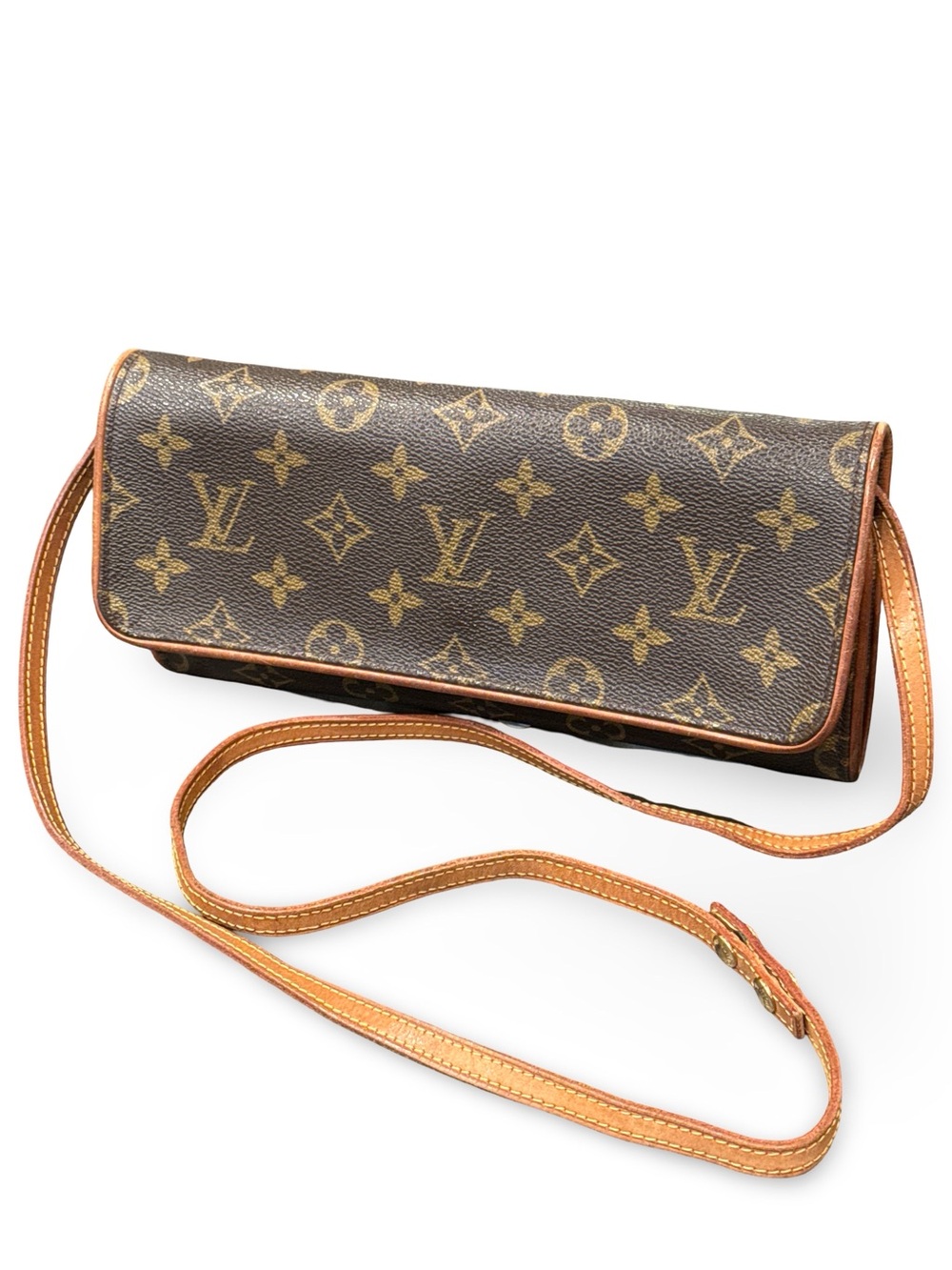 Authentic Louis Vuitton Pochette  Twin GM  Monogram Crossbody Clutch Bag Vintage